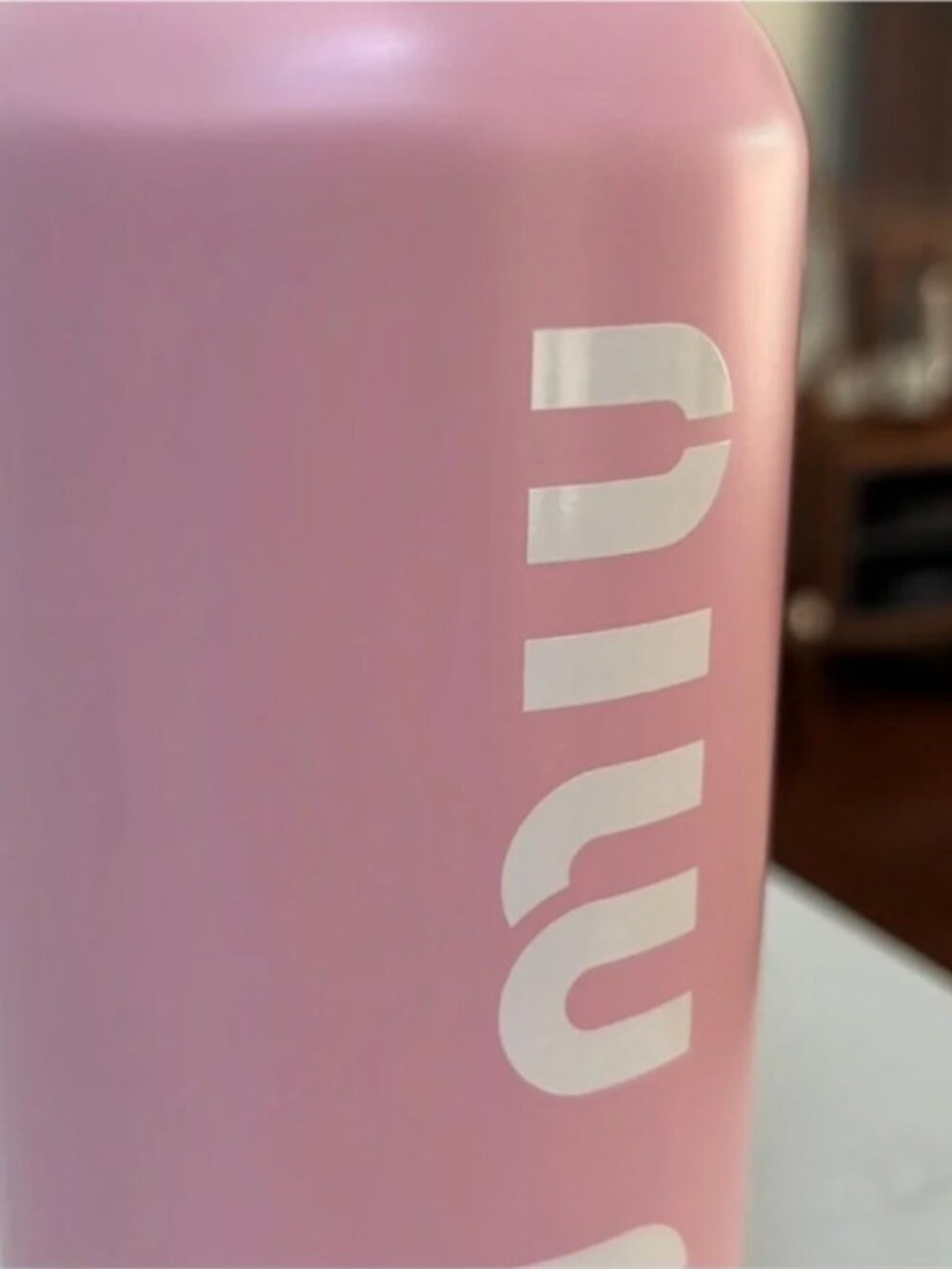 NIB Miu Miu Pink Stainless Steel Water Bottle - Picture 5 of 6